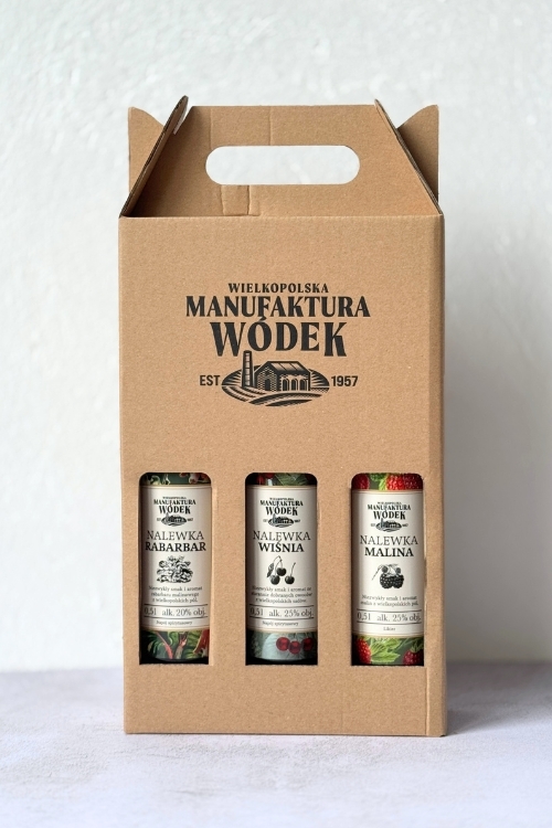 Zestaw prezentowy z nalewkami "Kartonik dobroci" Malina