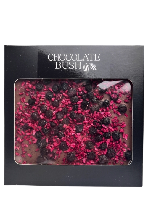 Czekolada mleczna z malinami i jagodami leśnymi Chocolate Bush 85g