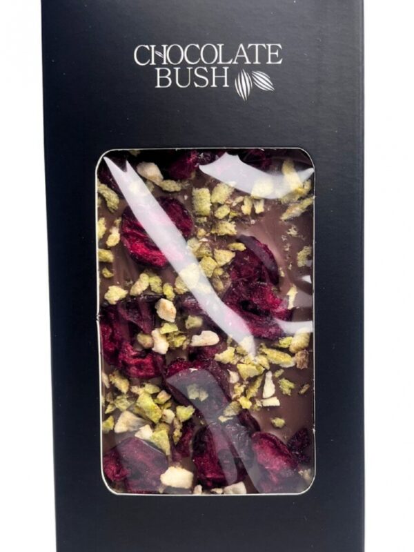 Czekolada mleczna z wiśniami i kiwi Chocolate Bush 40g