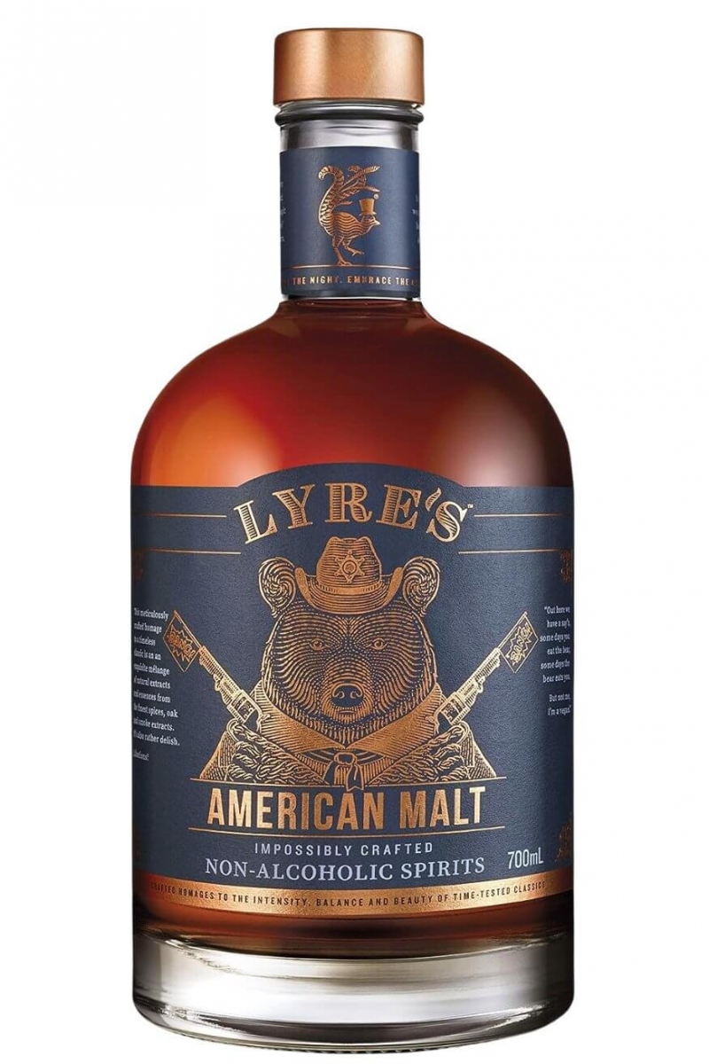 Whisky bezalkoholowa - Lyre's American Malt Bourbon 0% 0,7l