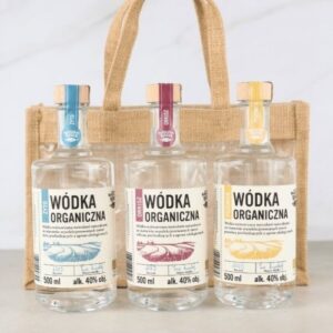 Zestaw prezentowy z wódką "Organiczna torebka"