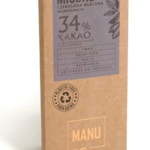 Czekolada MANU Migdał i Sól - 34% kakao