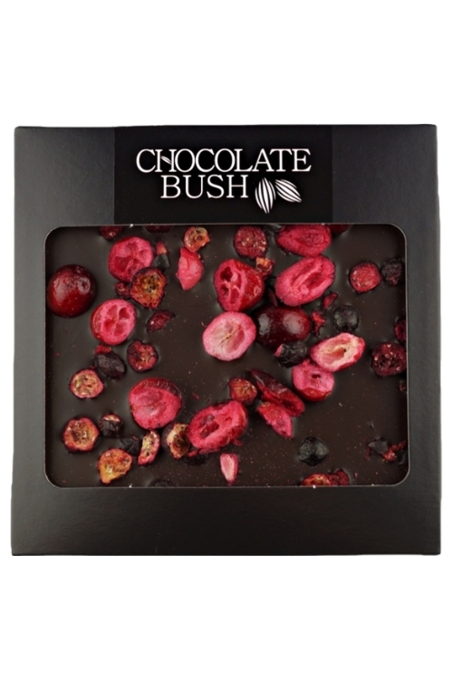 Czekolada ciemna z żurawiną i czarną porzeczką Chocolate Bush 85g