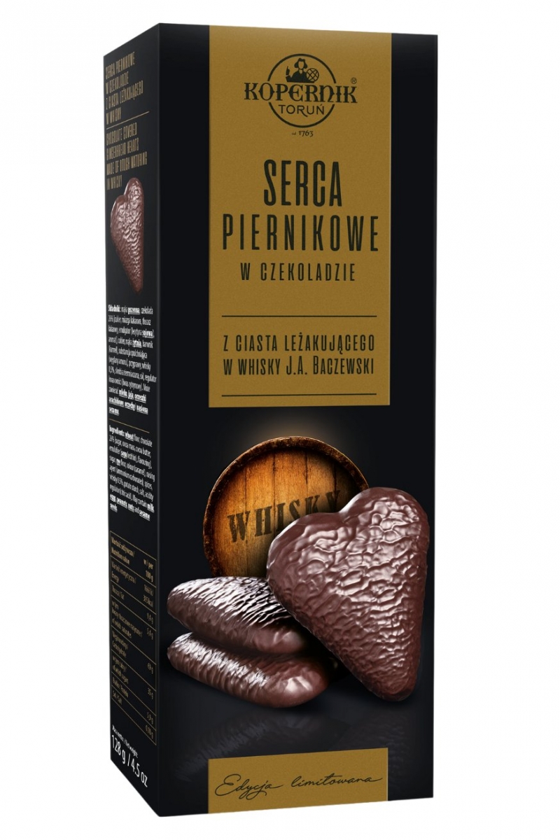 Pierniki serca z ciasta leżakującego w whisky Kopernik 128g