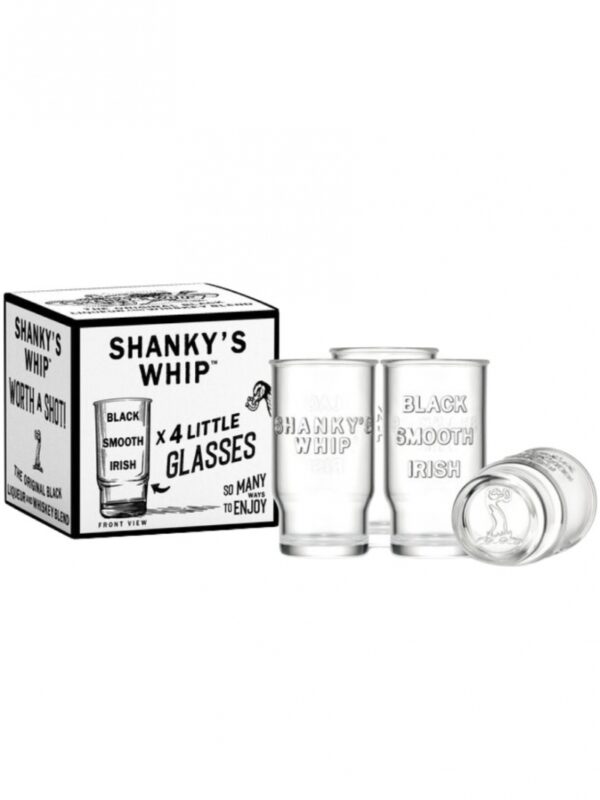 Likier whisky Shanky's Whip Black ze szklankami 0,7l