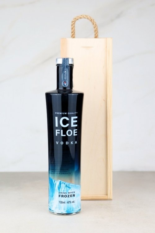 Zestaw prezentowy z wódką Ice Floe 0,7l w skrzynce