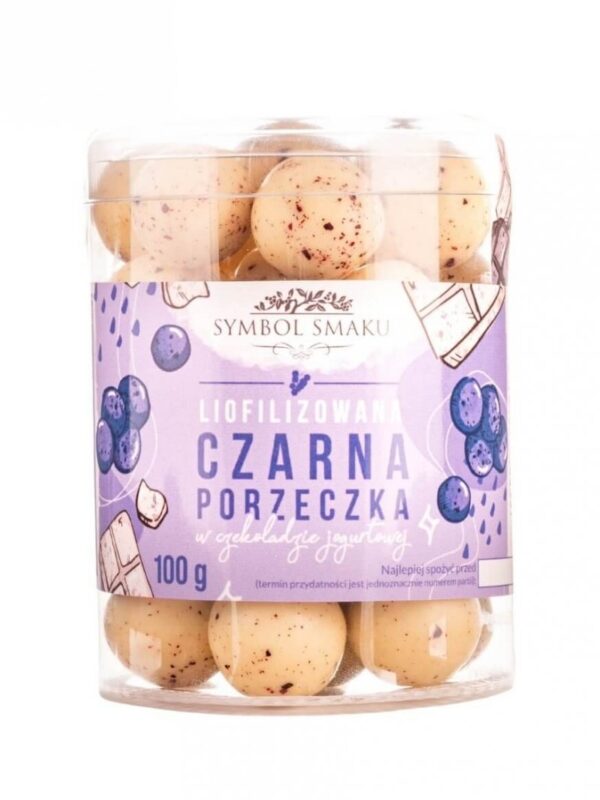 Czarna porzeczka w czekoladzie jogurtowej (100 g)