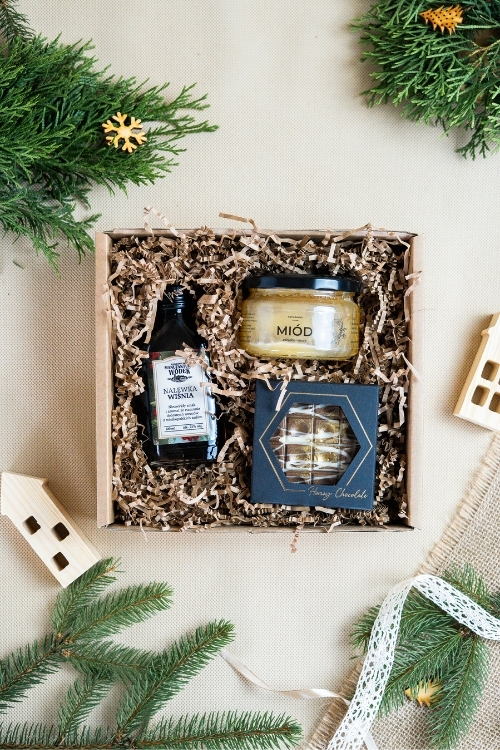 Zestaw prezentowy z nalewką "Wiśniowe chwile"