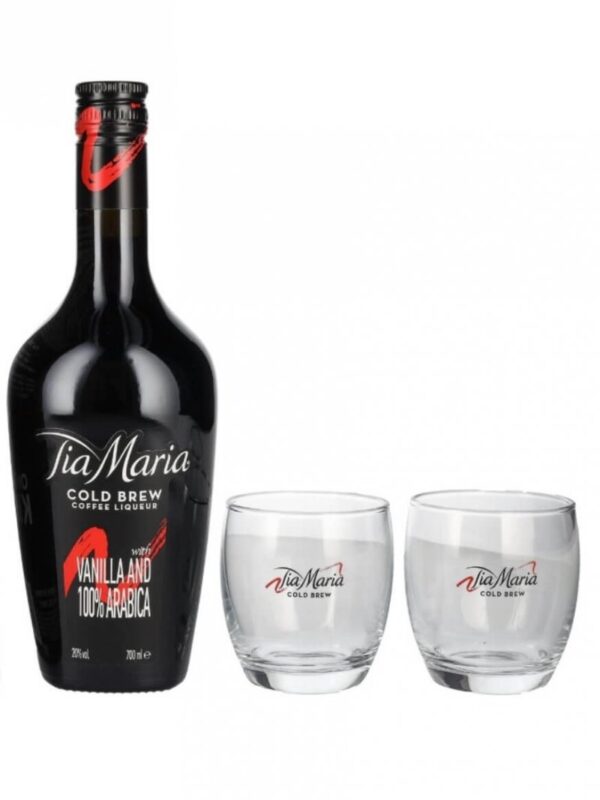 Likier Tia Maria Cold Brew Coffee zestaw ze szklankami 0,7l