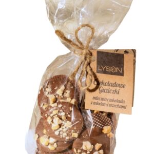 Czekoladowe Guziczki z miodem i orzechami Pasieka Łysoń 100g